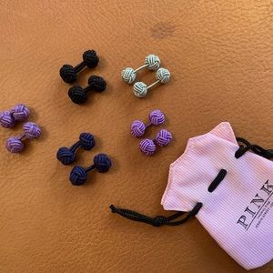 Thomas Pink silk knot cuff links
